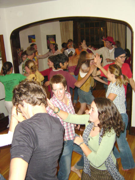 college-party At college parties, everybody gives everyone else a high five