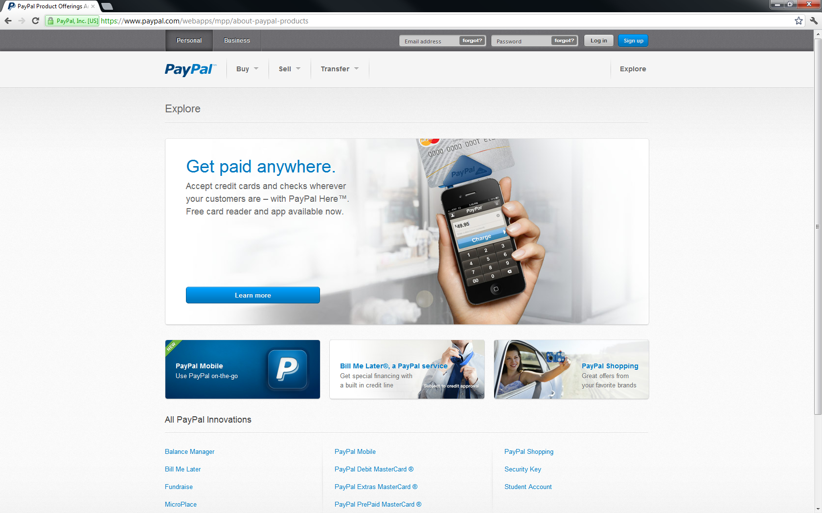 PayPal - Explore