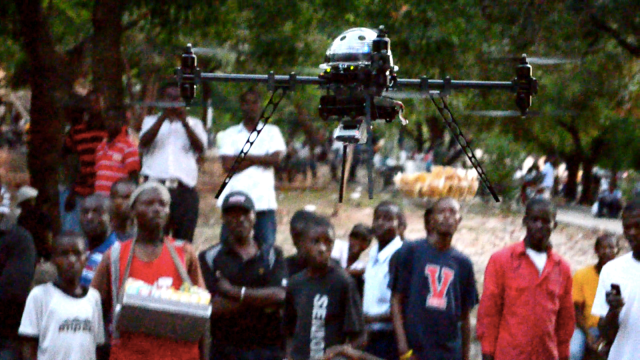 An image from Matternet's drone delivery pilot in Haiti