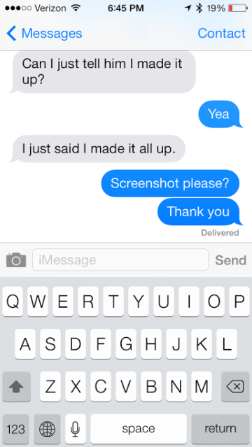made it up