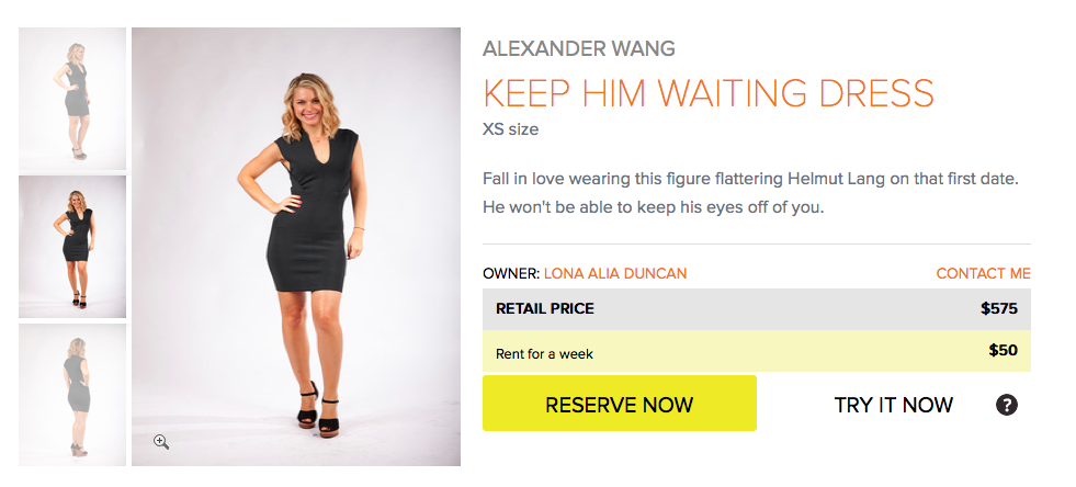 A dress available for rent in San Francisco on Style Lend.