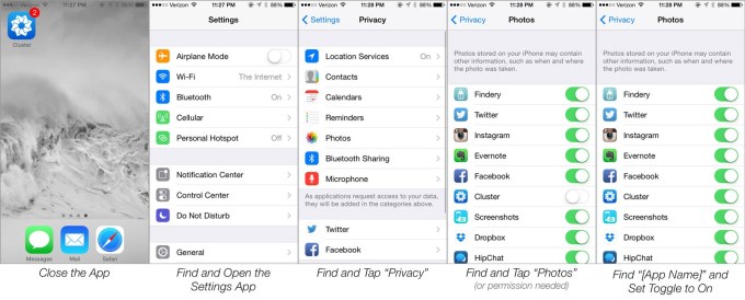Turning permissions back on in an iOS app