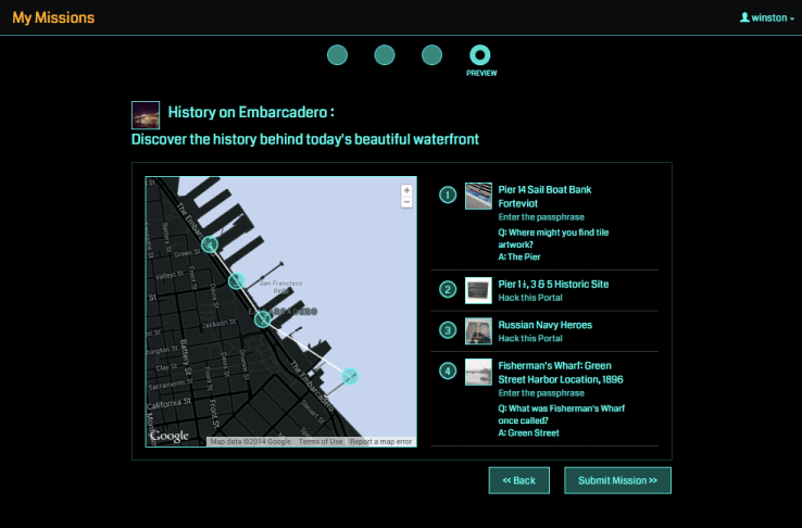 Ingress allowed you to create missions, which is what resulted in many of the locations used in Pokémon Go.