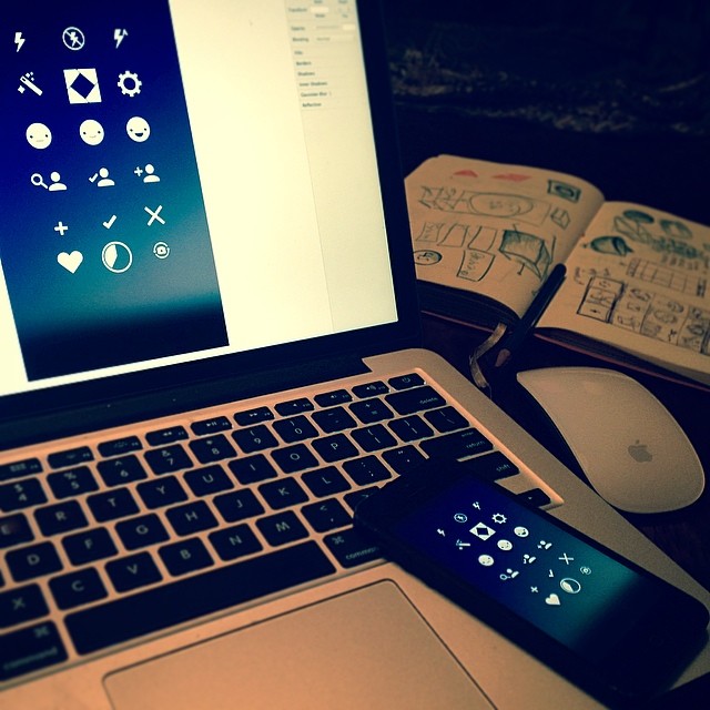Early mockups of Tiiny icons