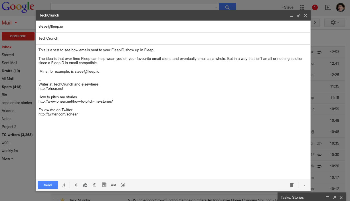 Sending an email to Fleep ID