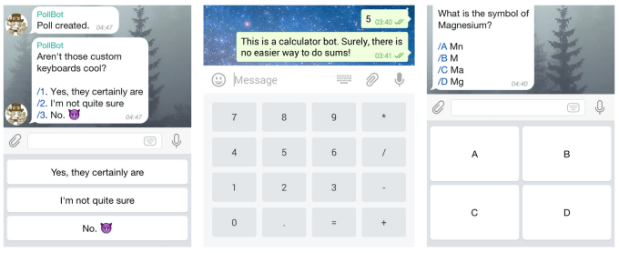 Some Telegram Custom Keyboards