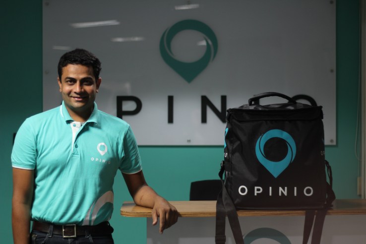 One of Opinio's deliverymen, who they call "ground pilots"