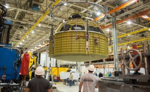 Orion pressure vessel at NASA's Michoud Assembly Facility / Image courtesy of NASA