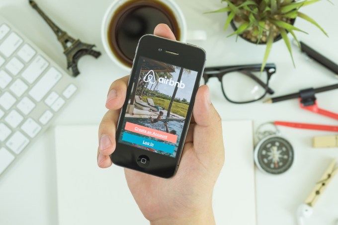 Airbnb on a smartphone.