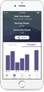 Detailed stats aim to keep you on track and let you know how much time you've clawed back from the clutches of your smartphone obsession.