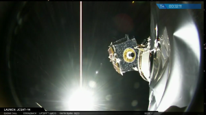 Successful JCSAT-14 deployment from Falcon 9 / Screenshot from SpaceX livefeed