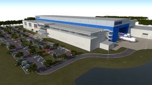 Artist rendition of Blue Origin orbital rocket facility / Image courtesy of Blue Origin
