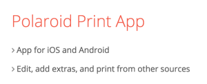 From Polaroid's Snap Touch camera website
