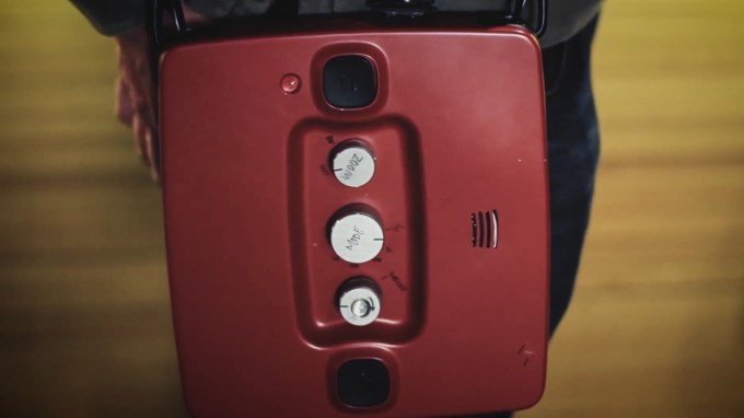 The attached battery pack can be worn over the shoulder and has hand controls for adjusting to different lighting and settings.