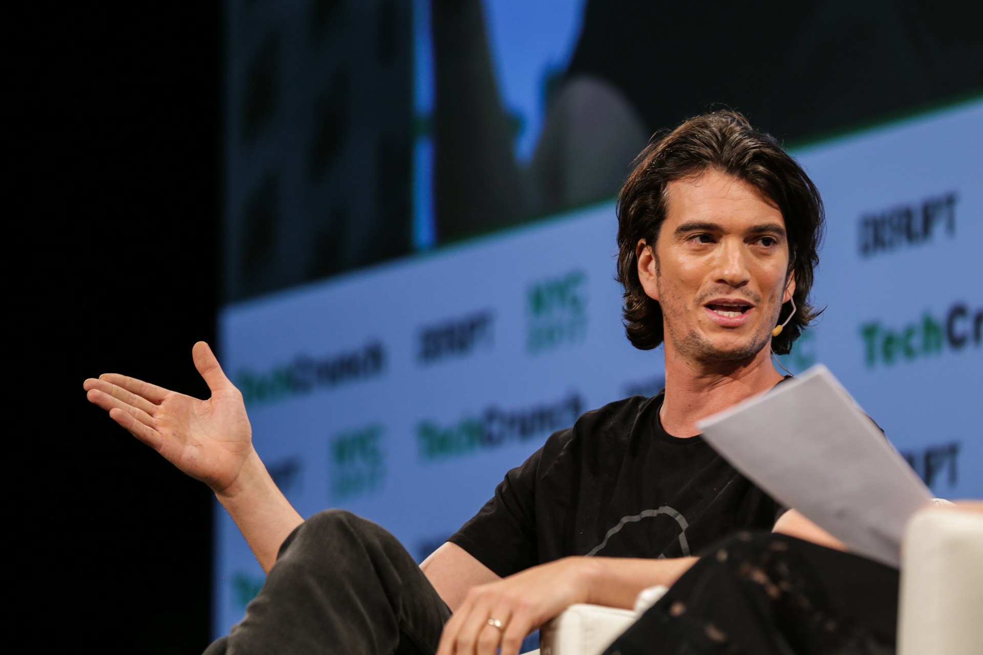 Adam Neumann (WeWork) at TechCrunch Disrupt NY 2017