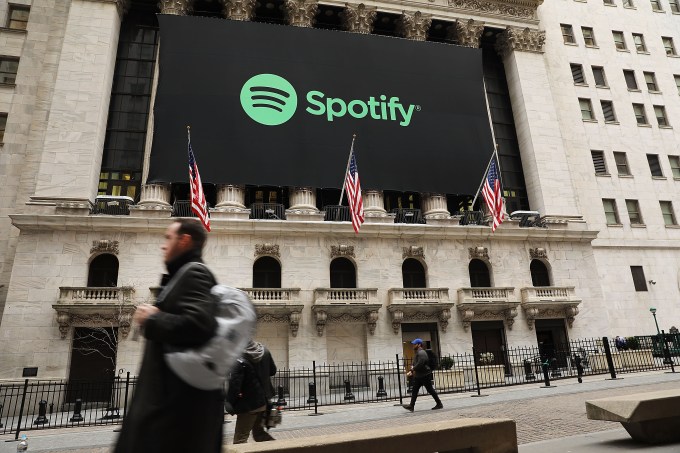 Music Streaming Service Spotify Goes Public On The New York Stock Exchange