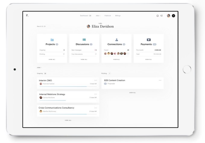 Publicist dashboard